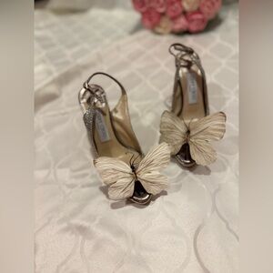 Jimmy Choo flower Orchid  Heels shoes pumps sandals 36.5 Y2K Carrie Bradshaw